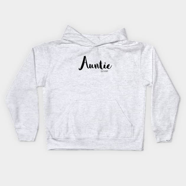 Auntie Pregnancy Announcement Kids Hoodie by Bumblebee's Designs